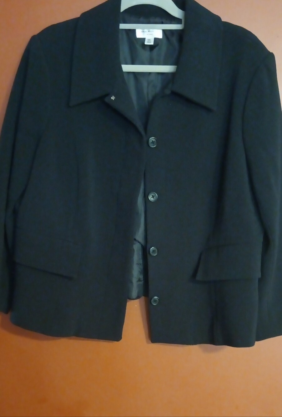Isaac Mizrahi Black Tailored Button-Front Jacket